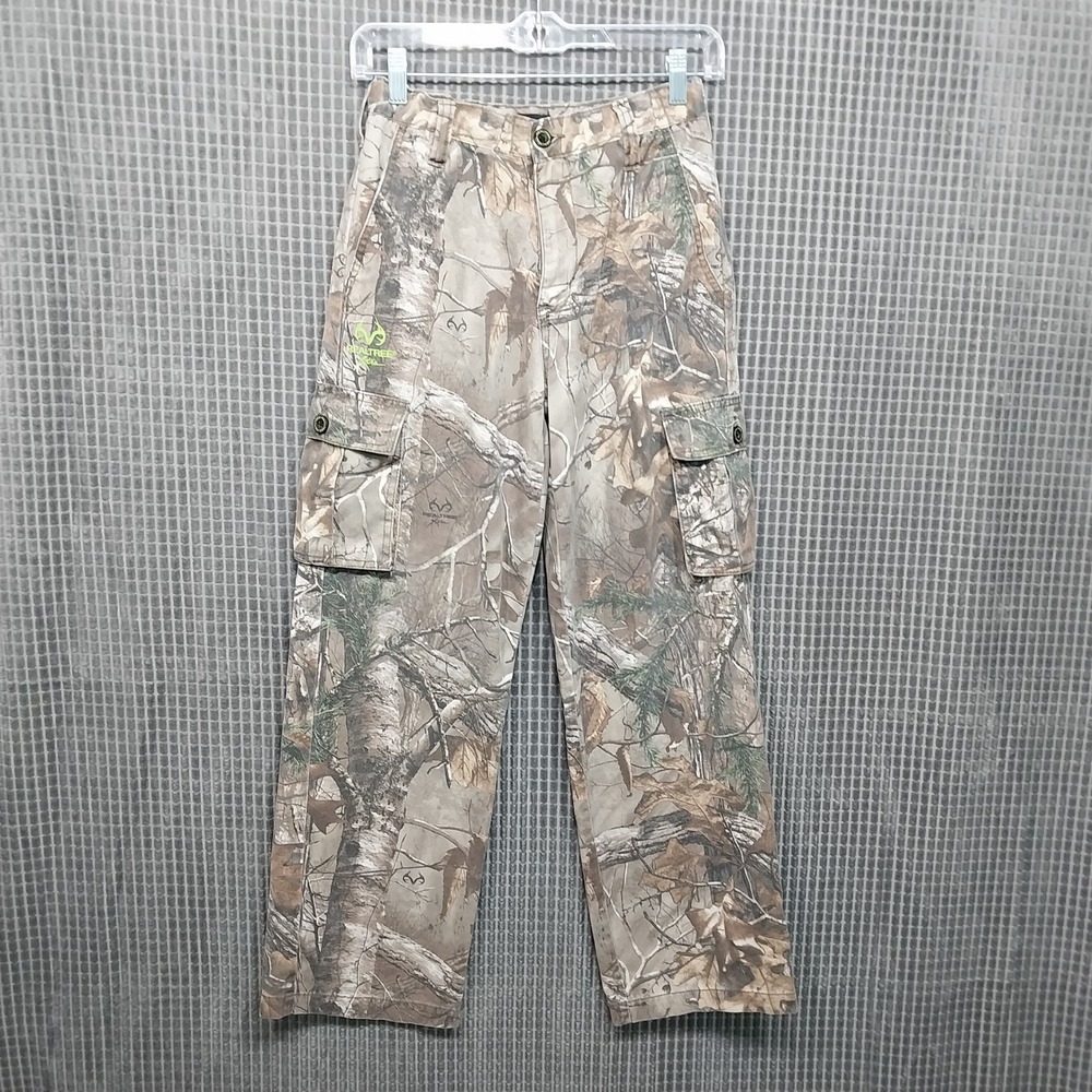 Realtree Boys Cargo Pants Xtra Camo Hunting Outdoor XL 14/16 Camouflage